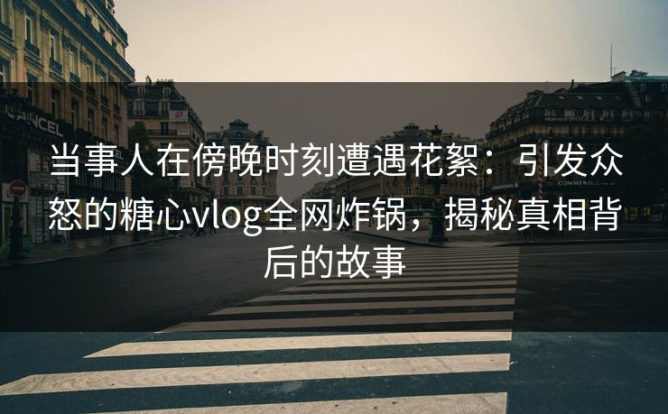 当事人在傍晚时刻遭遇花絮：引发众怒的糖心vlog全网炸锅，揭秘真相背后的故事